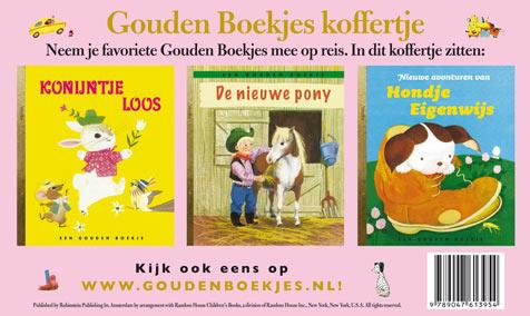 Achterkant van Gouden Boekjes koffertje