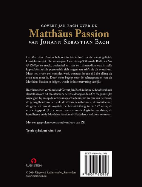 Achterkant van Matthaus passion