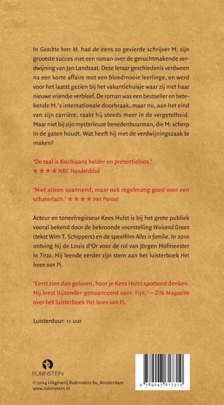 Achterkant van Geachte heer M.