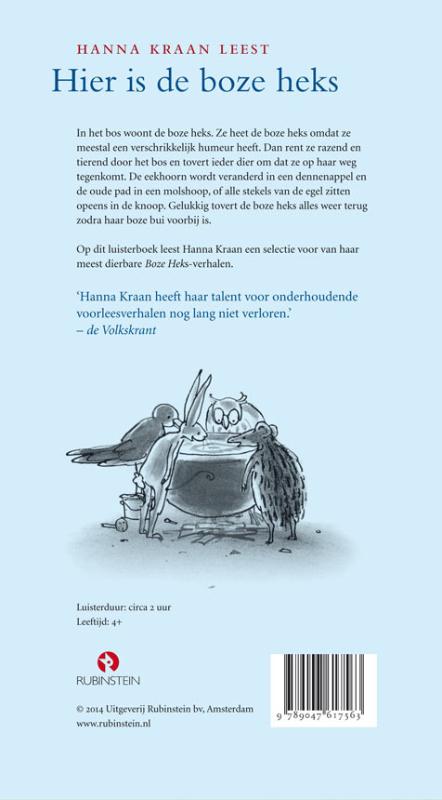 Achterkant van Hier is de boze heks