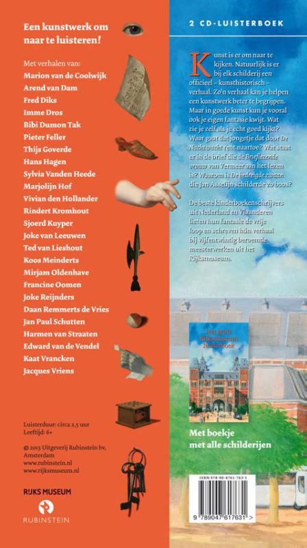 Achterkant van Het grote Rijksmuseum luisterboek