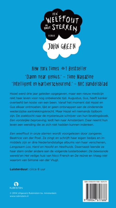 Achterkant van Een weeffout in onze sterren