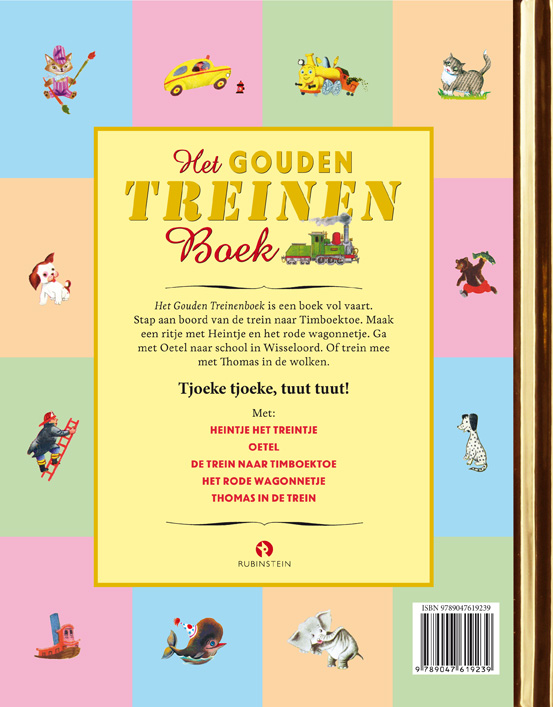Achterkant van Het Gouden Treinenboek