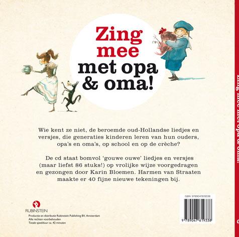 Achterkant van Zing mee met opa & oma