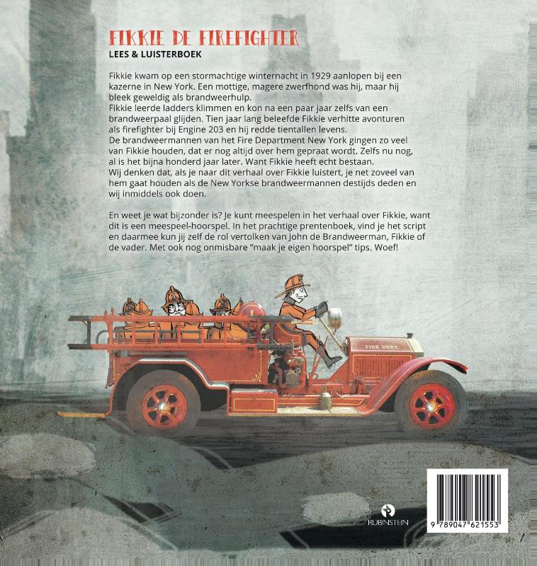 Achterkant van Fikkie de firefighter