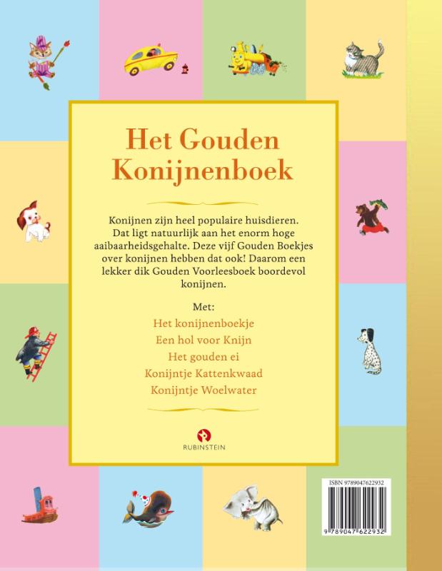 Achterkant van Het Gouden Konijnenboek