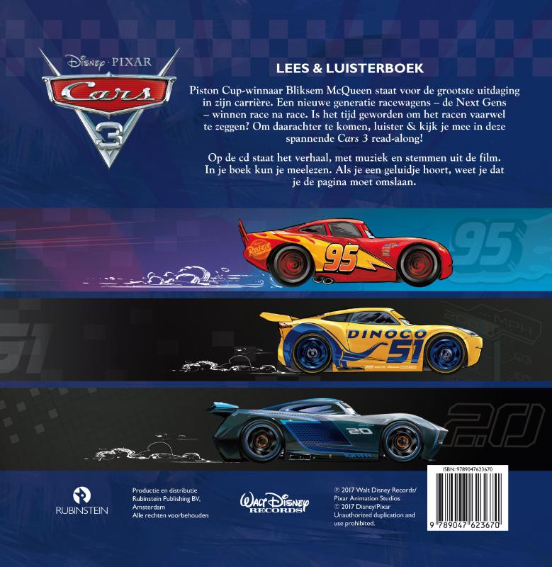 Achterkant van Cars 3 Lees & luisterboek