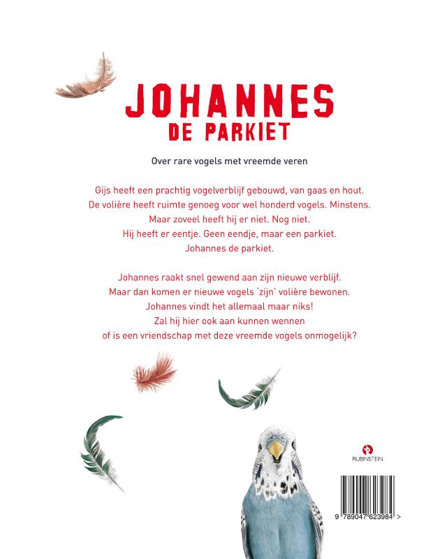 Achterkant van Johannes de parkiet