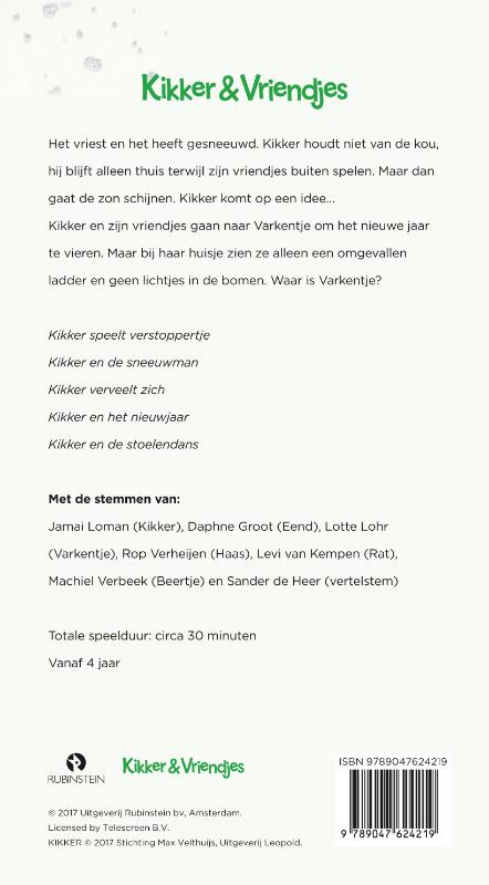 Achterkant van Kikkers winterluisterboek