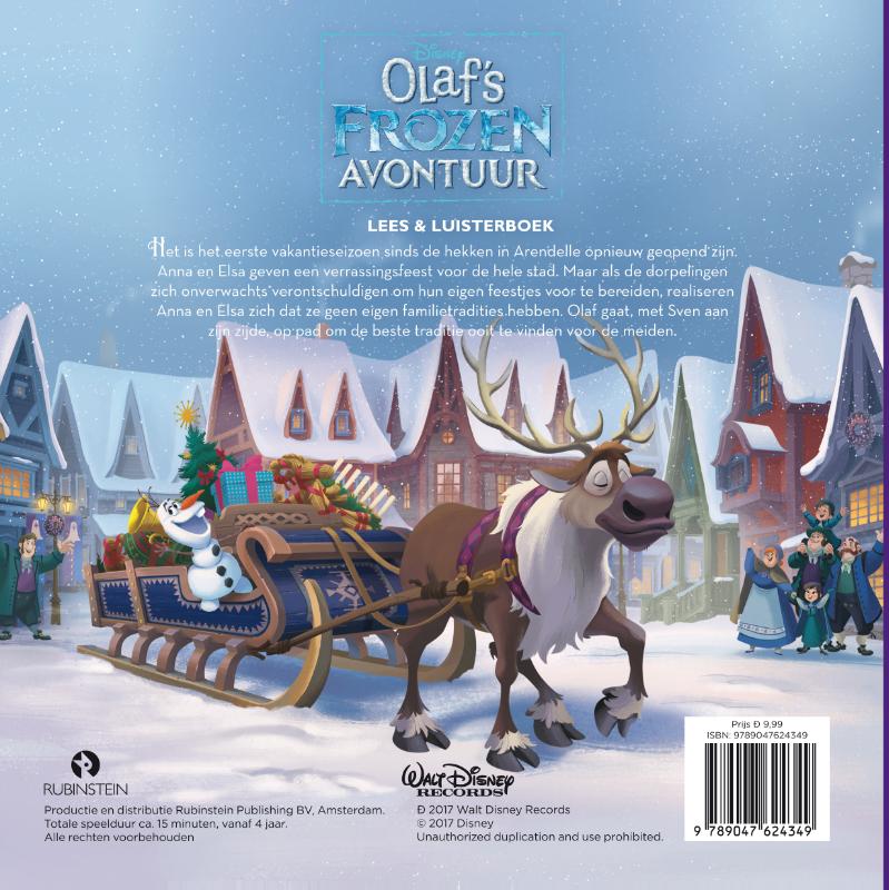 Achterkant van Olaf’s Frozen avontuur
