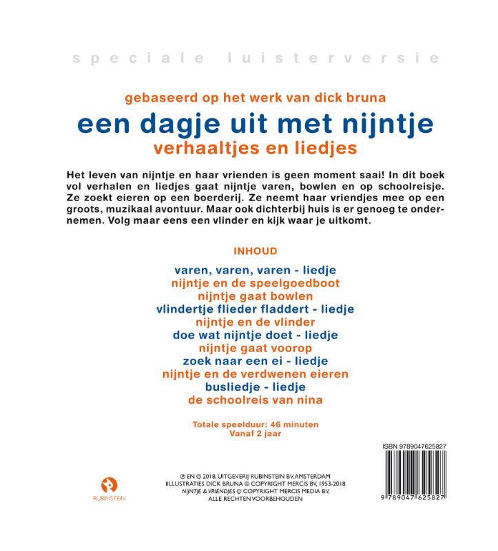 Achterkant van Een dagje uit met nijntje