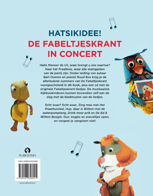 Achterkant van HATSiKIDEE! De Fabeltjeskrant in Concert