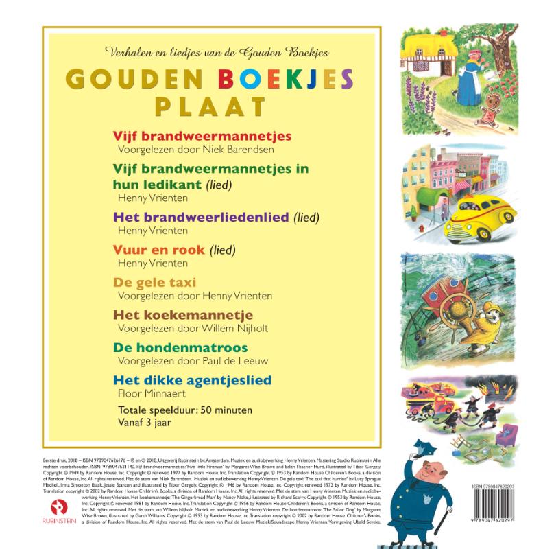 Achterkant van Gouden Boekjes Plaat