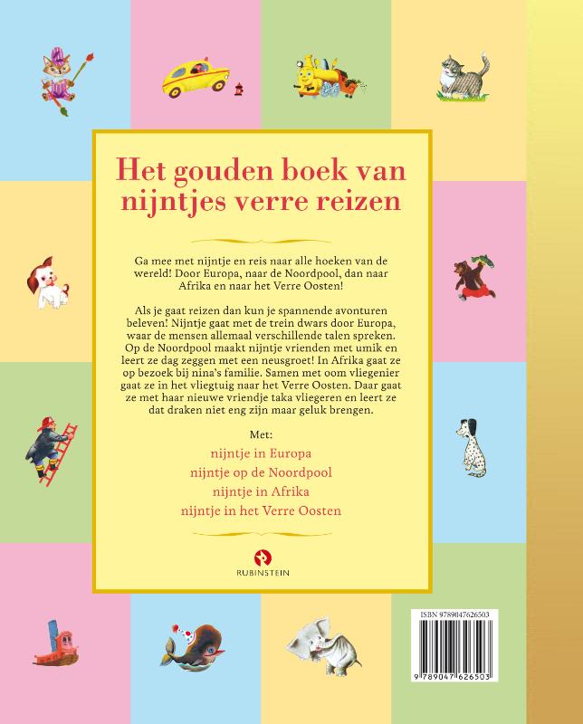 Achterkant van Het Gouden Boek van nijntjes verre reizen