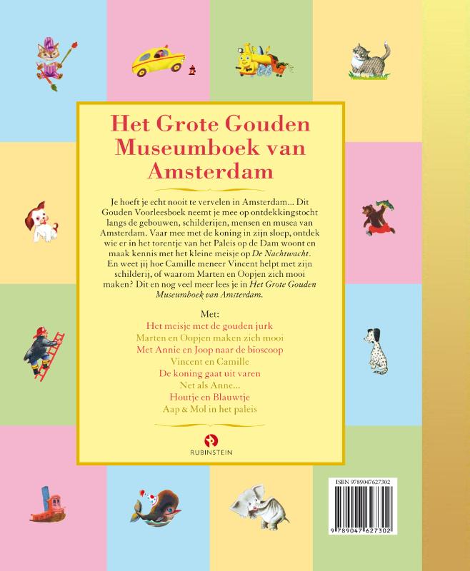 Achterkant van Het Grote Gouden Museumboek van Amsterdam