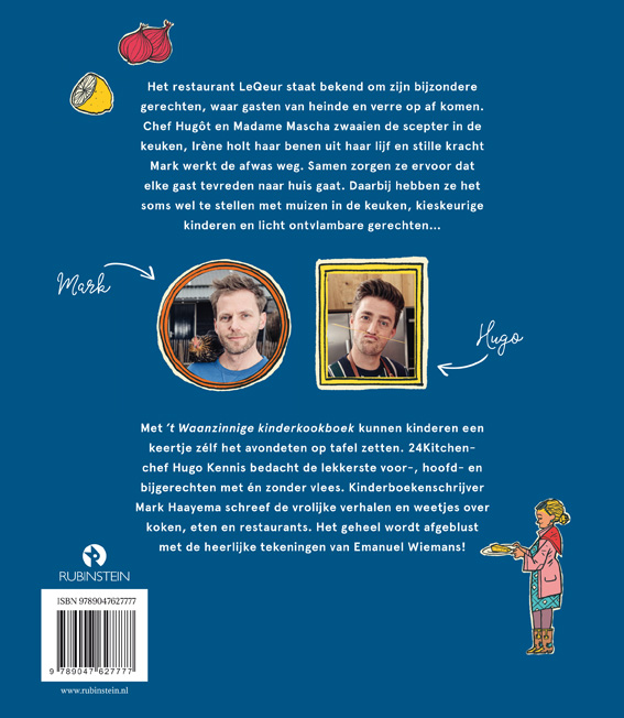 Achterkant van 't Waanzinnige kinderkookboek