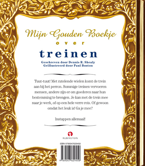 Achterkant van Mijn Gouden Boekje over treinen