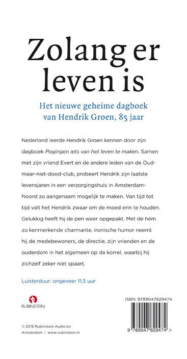 Achterkant van Zolang er leven is