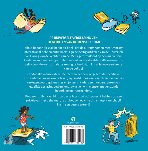 Achterkant van De Universele Verklaring van de Rechten van de Mens - voor kinderen