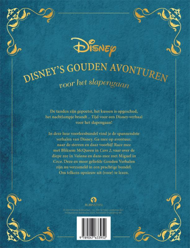 Achterkant van Disney's Gouden Avonturen voor het slapengaan