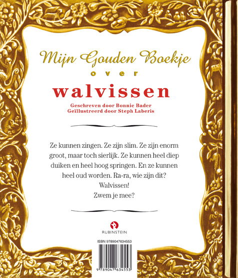 Achterkant van Mijn Gouden Boekje over Walvissen