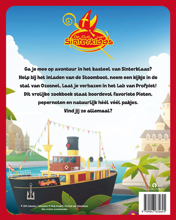 Achterkant van Het grote zoekboek van Sinterklaas
