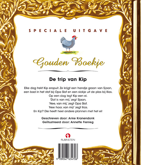 Achterkant van De trip van Kip