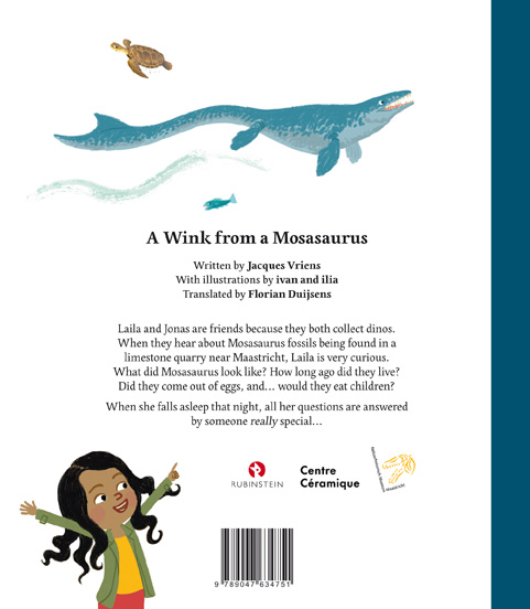 Achterkant van A Wink of a Mosasaurus