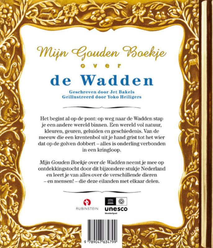 Achterkant van Mijn Gouden Boekje over de Wadden
