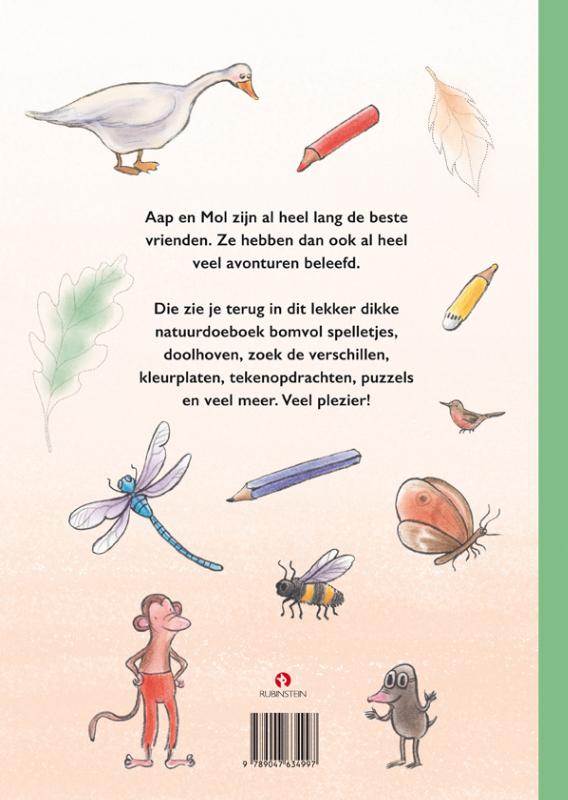 Achterkant van Het natuurdoeboek van Aap & Mol