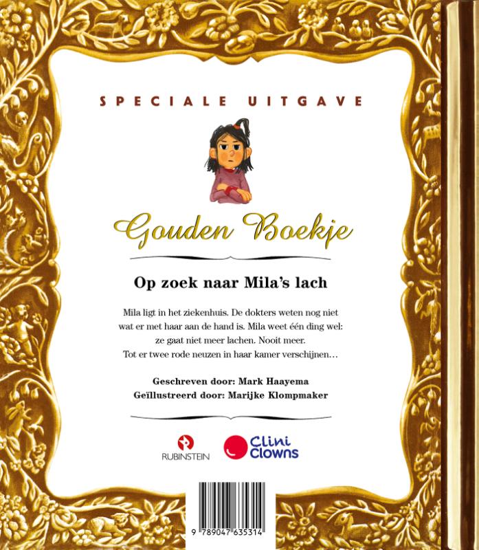 Achterkant van Op zoek naar Mila's lach