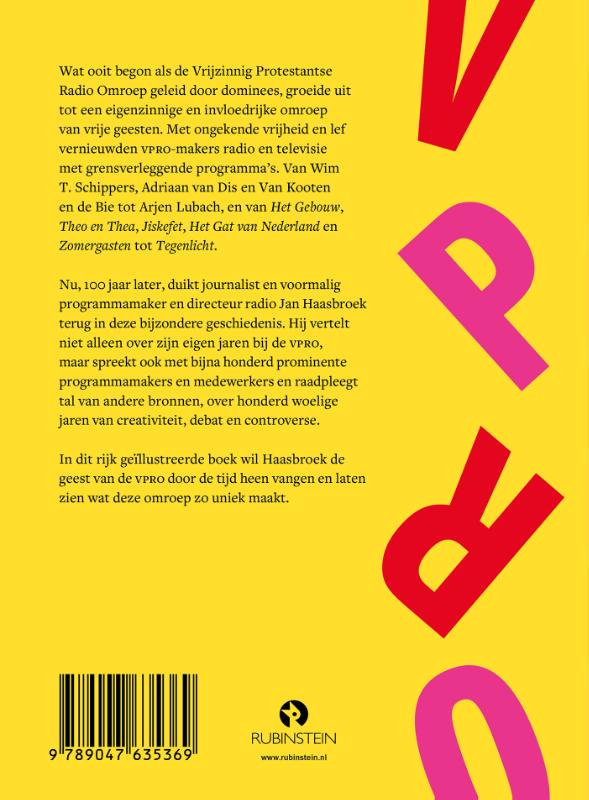 Achterkant van Waar gaat het eigenlijk over? 100 jaar VPRO
