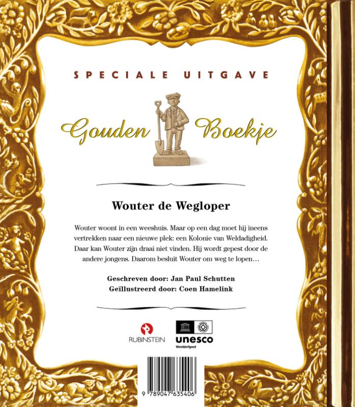 Achterkant van Wouter de wegloper