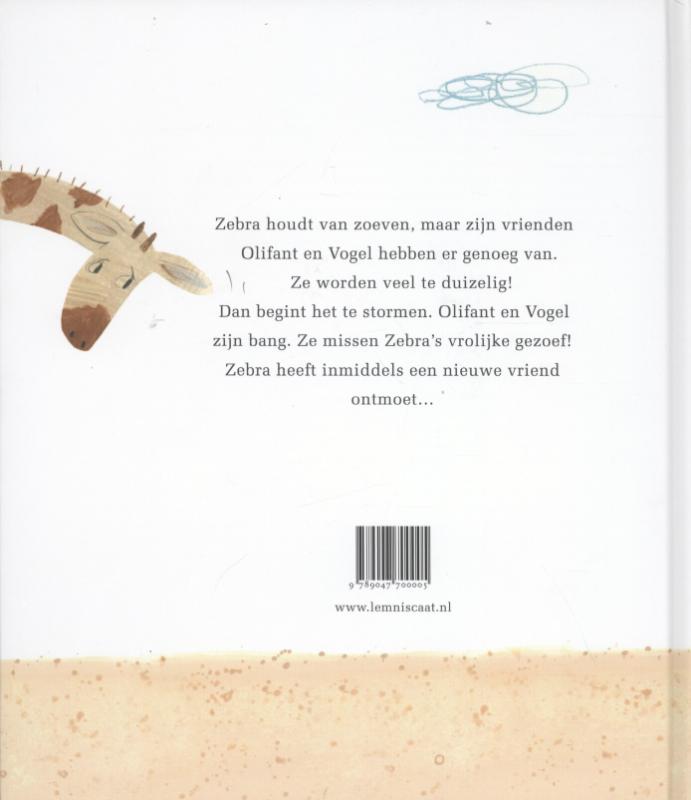Achterkant van Zoevende zebra