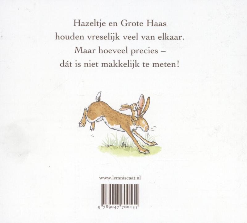 Achterkant van Raad eens hoeveel ik van je hou