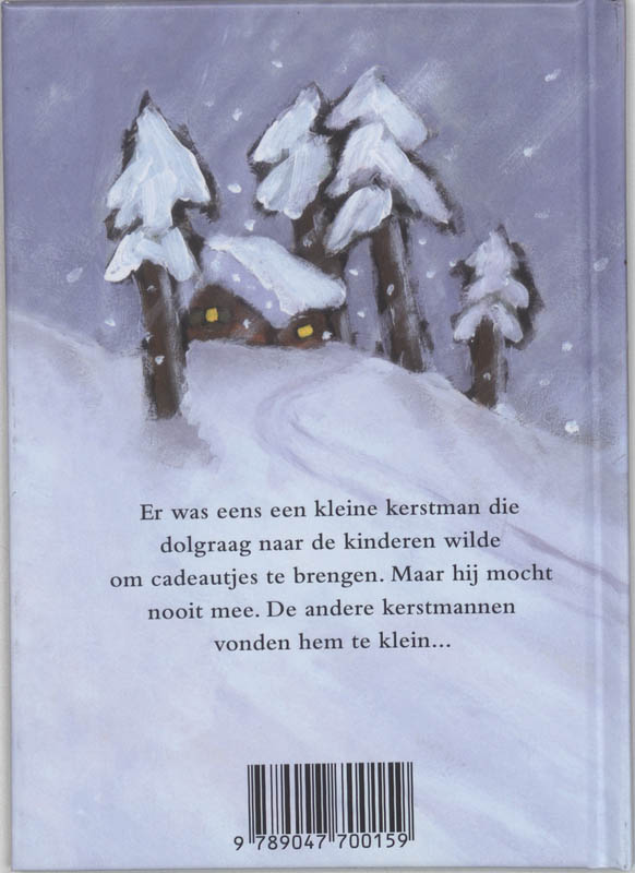 Achterkant van de kleine kerstman
