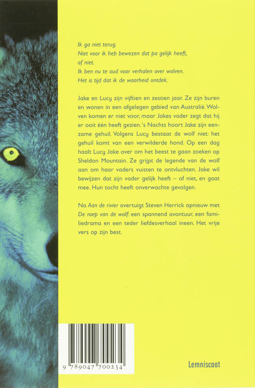 Achterkant van De roep van de wolf