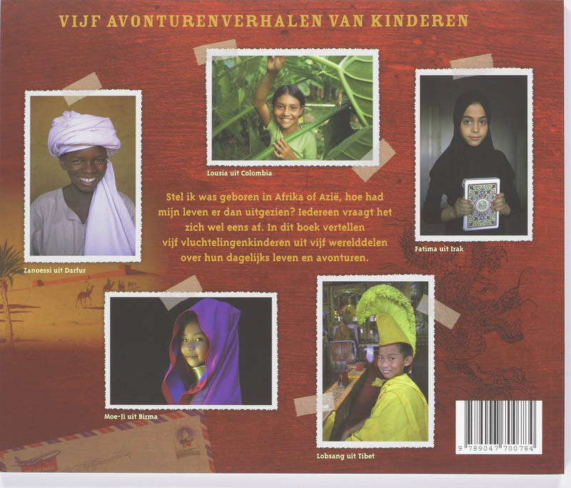 Achterkant van Gevlucht uit Tibet