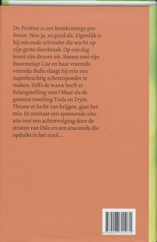Achterkant van Dr. Proktors Schetenpoeder