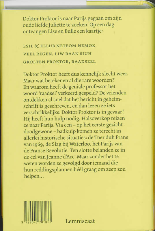 Achterkant van Dr. Proktors Teletijdtobbe