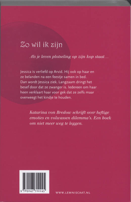 Achterkant van Zo wil ik zijn