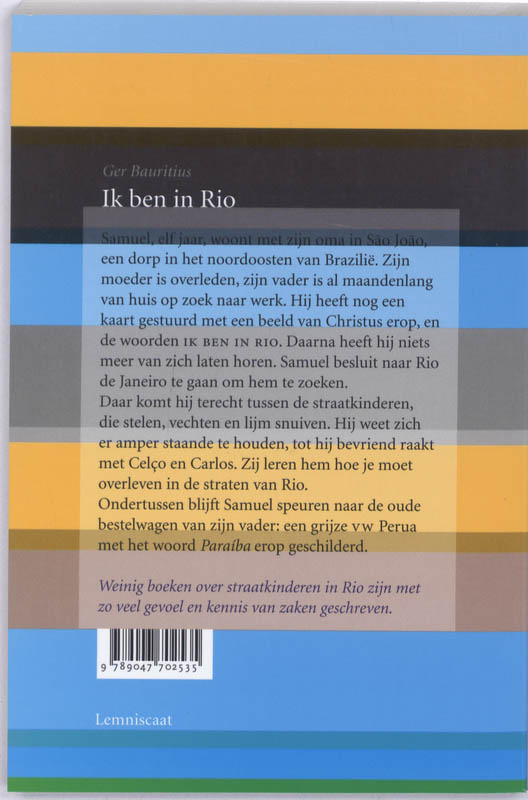 Achterkant van Ik ben in Rio