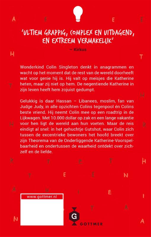 Achterkant van 19 keer Katherine