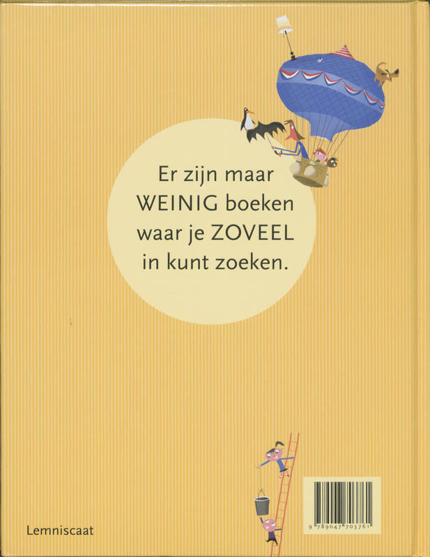 Achterkant van Zoek boek!