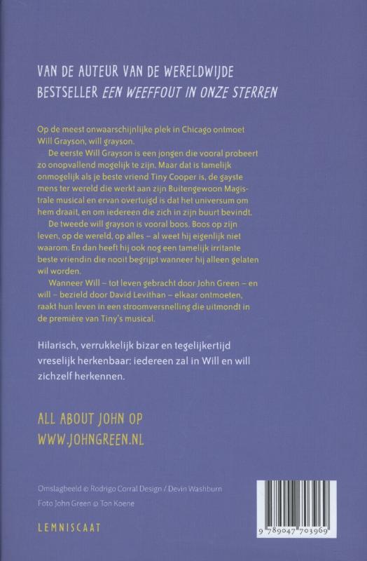 Achterkant van Will Grayson