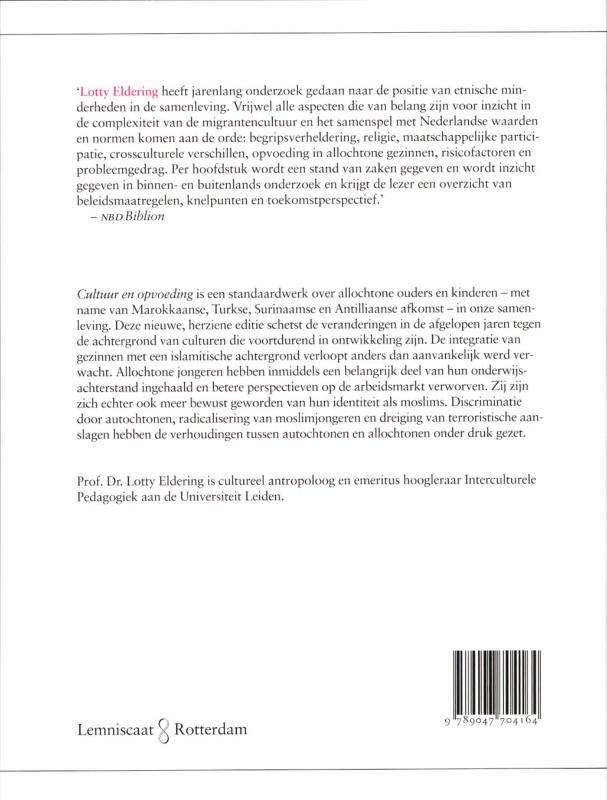 Achterkant van Cultuur en opvoeding