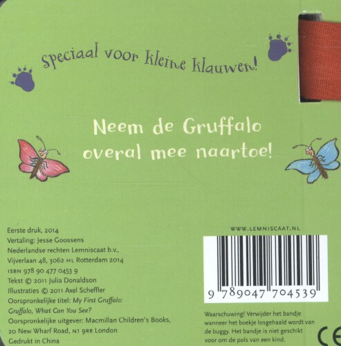 Achterkant van Gruffalo, wat zie je daar?