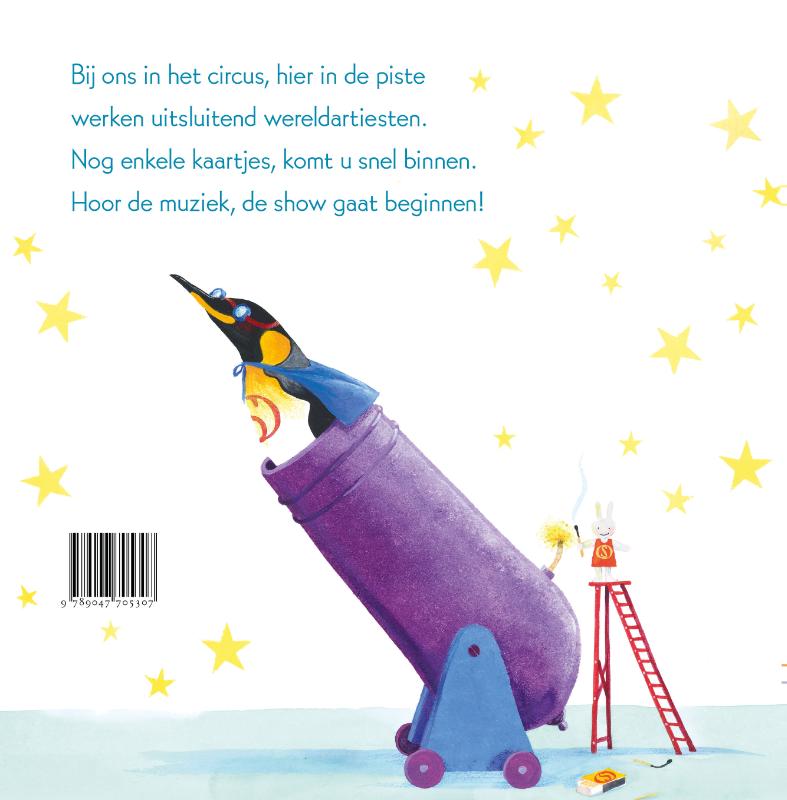 Achterkant van Bij ons in het circus