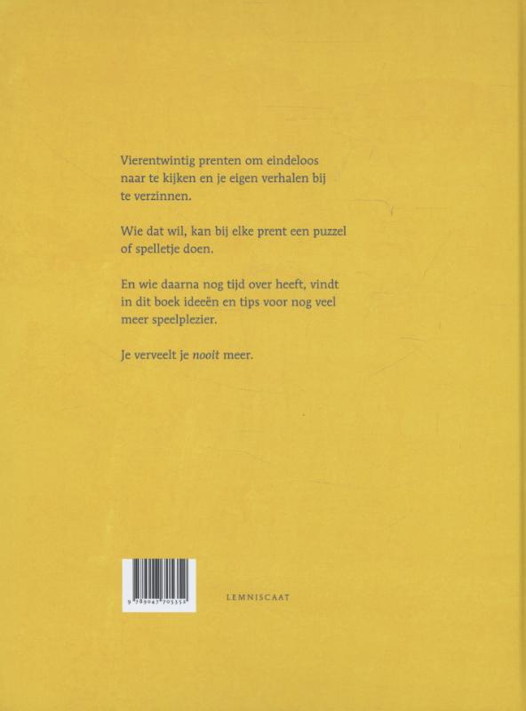 Achterkant van Lemniscaat speelprentenboek
