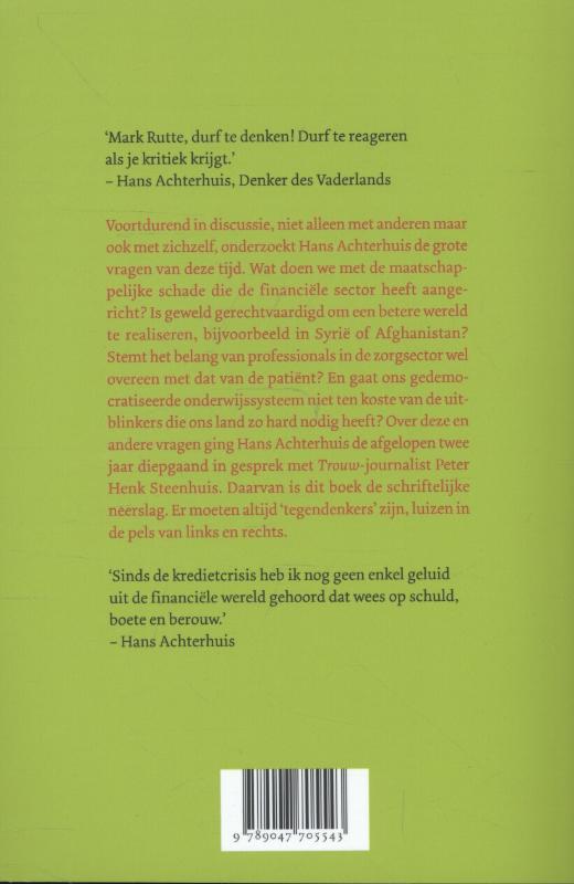 Achterkant van Tegendenken